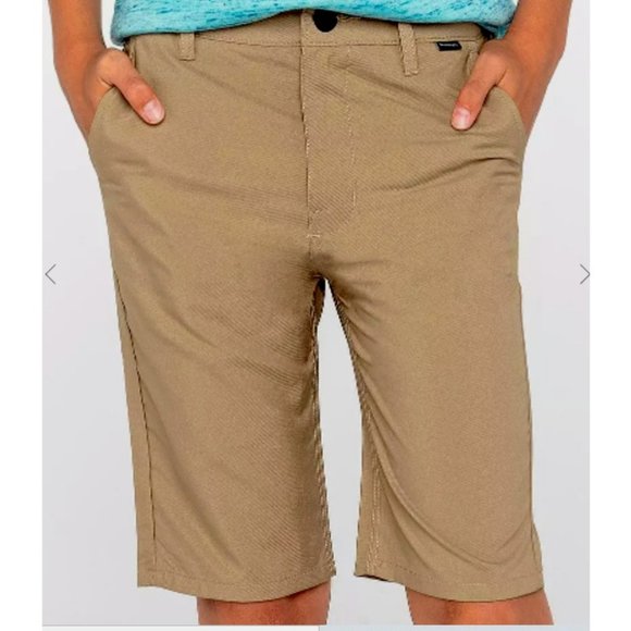 Hurley Dri-fit Walk Shorts Khaki Boys Size 16 Inseam 10" NWT